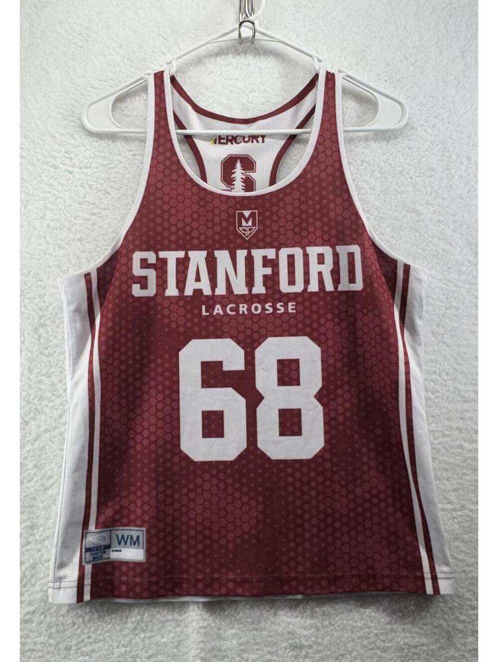 Stanford Cardinals Womens Lacrosse Jersey Reversible White/ Red Mercury